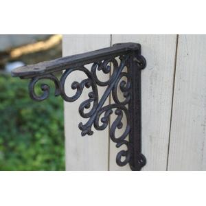 POSH LIVING　ポッシュリビング　アイアンブラケット/棚受け　 ミニ ブラウン　61826