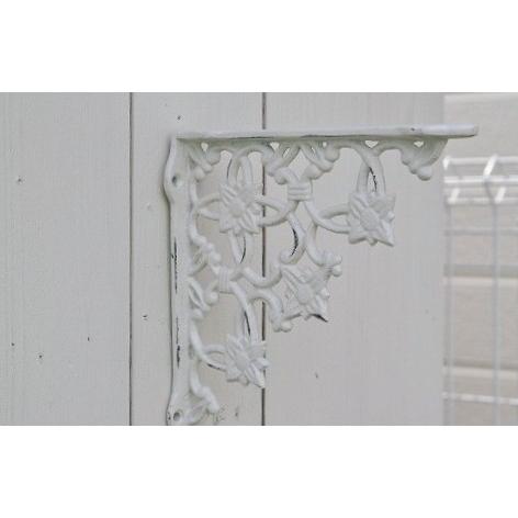 POSH LIVING　ポッシュリビング　アイアンブラケット/棚受け　フラワー 　ホワイト　6204...