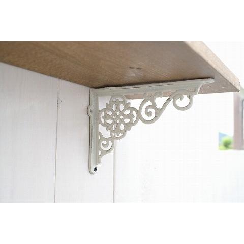 POSH LIVING　ポッシュリビング　アイアンブラケット/棚受け　ホワイト　62285