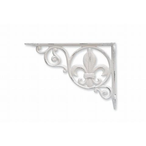 POSH LIVING　ポッシュリビング　アイアンブラケット/棚受け　リーフ　ホワイト　62321