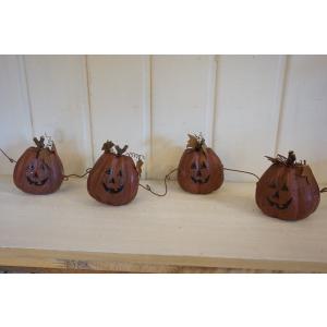 ウッドパンプキン　かぼちゃ 　☆ハロウィン　☆秋のディスプレーに！ 造花