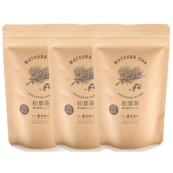 茶三代一 松葉茶 葛の葉茶ブレンド 25g (2.5g×10袋) × 3個セット (計30袋)