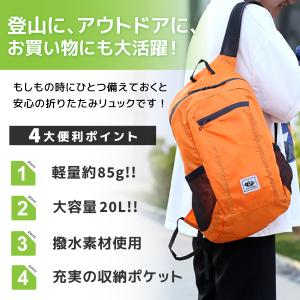 折りたたみリュック 軽量 20l 防水 大容量...の詳細画像2