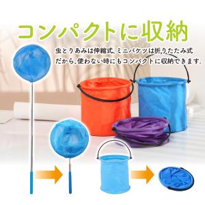 虫取り網 折りたたみ バケツ セット 伸縮式 ...の詳細画像3