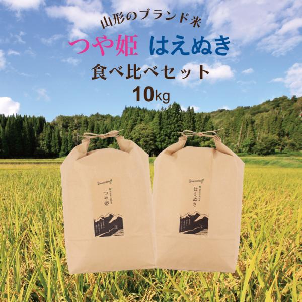 お米 10kg （5kg×2袋） つや姫・はえぬき 食べ比べセット 山形県 令和5年産  お米 送料...