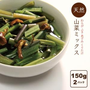 山菜ミックス水煮 山形県産 山菜加工品 2パック（150ｇ×2）
