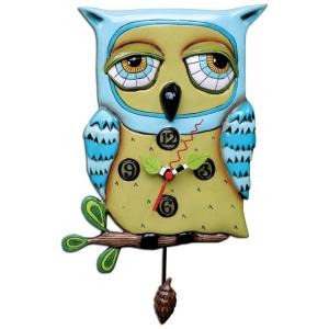 Allen Designs アレン・デザイン　老フクロウの振り子時計　Old Blue Owl Clock　Michelle Allenデザイン｜heartlandtrading