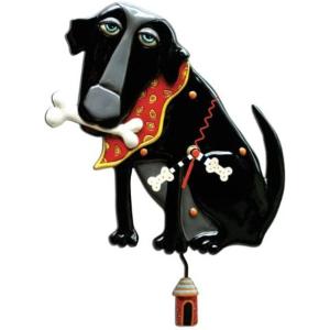 Allen Designs アレン・デザイン　骨をくわえた犬の振り子時計 Parker Dog Clock　Michelle Allenデザイン｜heartlandtrading