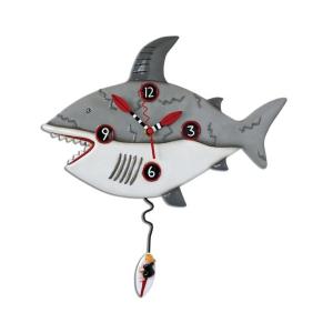 Allen Designs アレン・デザイン　サメの振り子時計　Surf Risk Shark Clock　Michelle Allenデザイン｜heartlandtrading