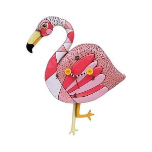 Allen Designs アレン・デザイン　ピンクのフラミンゴ振り子時計　Pink Flamingo Crazy Legs Clock　Michelle Allenデザイン｜heartlandtrading