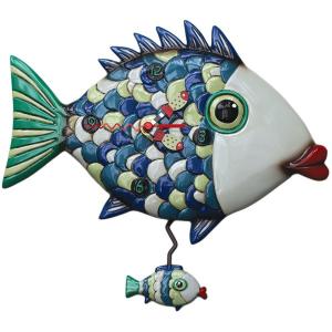 Allen Designs アレン・デザイン　唇フィッシュお魚の振り子時計　Fishy Lips｜heartlandtrading