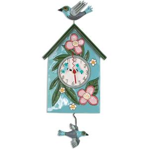 Allen Designs アレン・デザイン　鳥の巣箱の振り子時計　Birdhouse Pendulum Clock｜heartlandtrading