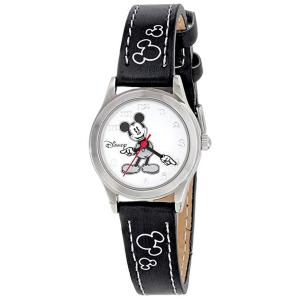 Disney ディズニー　ミッキー・マウス 女性用腕時計　（黒）　レザー・バンド｜heartlandtrading