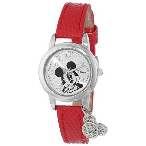 Disney ディズニー　ミッキー・マウス 女性用腕時計　（赤）　レザー・バンド｜heartlandtrading