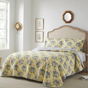 LAURA ASHLEY（ローラアシュレイ） ベッドカバー ピロカバー 3点セット