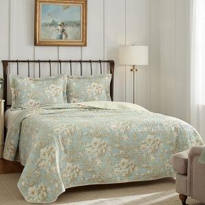 LAURA ASHLEY（ローラアシュレイ） ベッドカバー ピロカバー 3点セット