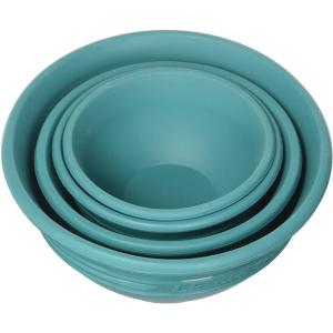 Le Creuset ル・クルーゼ　シリコン製プレップ・ボウル4個セット　（カリビアンブルー）｜heartlandtrading