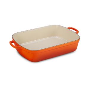 Le Creuset ル・クルーゼ　33ｃｍレクタンギュラー・ロースター (オレンジ）　5.25QT｜heartlandtrading