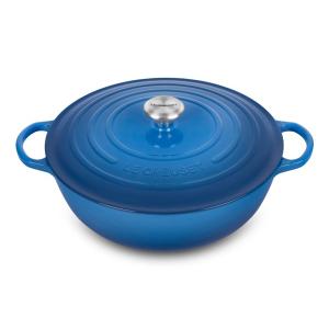 Le Creuset ル・クルーゼ　32cmシェフズ・オーブン　(マルセイユブルー）　7.5QT｜heartlandtrading