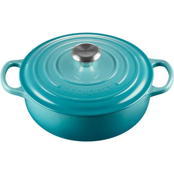 Le Creuset ル・クルーゼ　 24cmソートゥーズ 浅型両手鍋　（カリビアンブルー）　3.5...