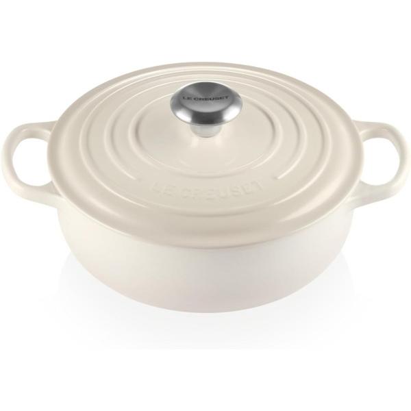 Le Creuset ル・クルーゼ　 24cmソートゥーズ 浅型両手鍋　（メレンゲ）　3.5QT