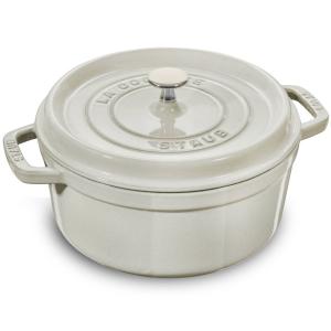 Staub ストウブ　22cmピコココット ラウンド　（ホワイトトリュフ）　2.75QT｜heartlandtrading