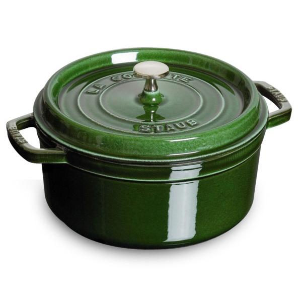 Staub ストウブ　22cmピコココット ラウンド　（バジルグリーン）　2.75QT