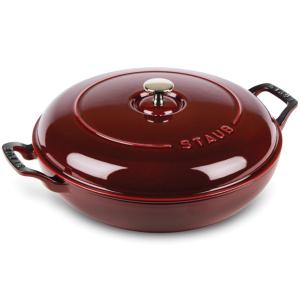 Staub ストウブ　30cmヘリテージ・ソテーパン　（グレナディンレッド）　3.5QT｜heartlandtrading