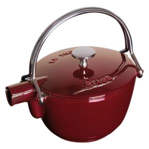 Staub ストウブ　La Theiere ラウンド・ティーポット　（グレナディンレッド）｜heartlandtrading