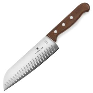 Victorinox ビクトリノックス　ローズウッド18cmディンプル付き三徳包丁　7inch　Rosewood シリーズ｜heartlandtrading