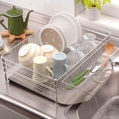 ラバーゼ 水切りかご 水切りラック ワイド 縦置き 3点セット 有元葉子 ステンレス DLM-858...