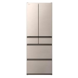 日立 冷蔵庫 幅65cm 540L フレンチドア R-HW54V N ライトゴールド 日本製 大容量 まるごとチルド