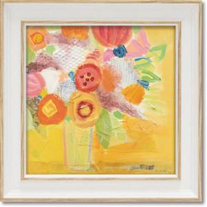 ユーパワー ミニゲル アートフレーム ファリダ ザマン 「ミスティ イエロー フローラル」 FZ-0...