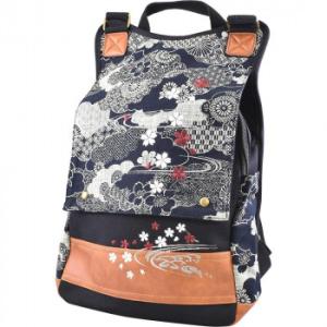 大西賢製販 Ripple 帆布×合皮 刺繍リュック 雲取り B47-HGR02