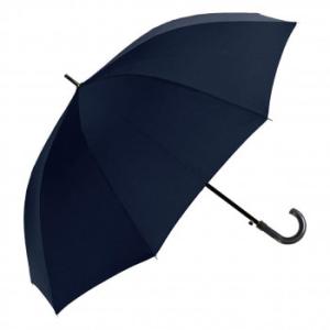 中谷 傘 80cm 10本骨 無地耐風 ネイビー 80cm 紺 長傘 紳士 男性 シンプル 413-...