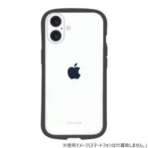 iPhone16専用背面型ケース Chrome-CLEAR Black iP24-61-CHC02