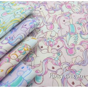 【オックス】Fancy unicorn/ファンシーユニコーン/コットン/生地/布/綿/コットン/入園入学グッズ/メルヘン/馬/｜heartsewing