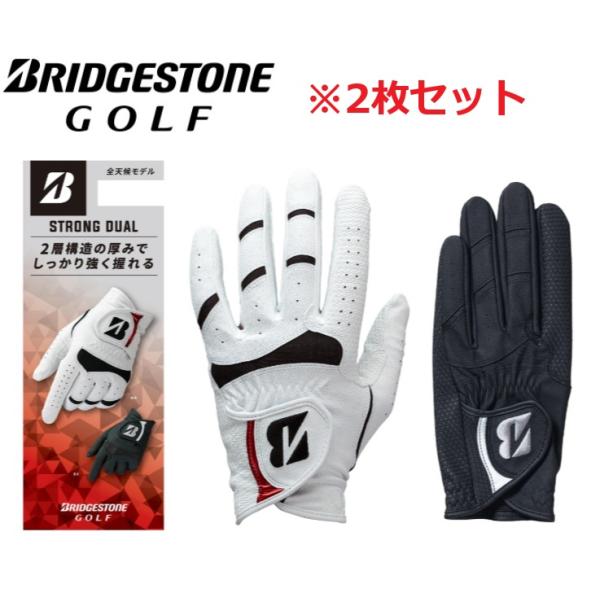 【2枚セット】ブリヂストンゴルフ グローブ GL2607 ストロングデュアル BRIDGESTONE...