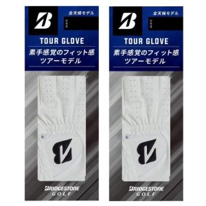 ブリヂストンゴルフ グローブ GLG12 TOUR GRIP 全天候 2枚セット ホワイト 21cm