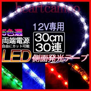 間接照明 防水 LEDテープ LEDテープライト 極細5 BANNAI 側面発光 30cm×30LED LEDテープ 12V 防水タイプ 色選択可 防水 高輝度 カット可 2本セット