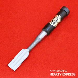 播州三木五百蔵作 ダマスカス 追入鑿 黒檀柄 3枚裏 八分