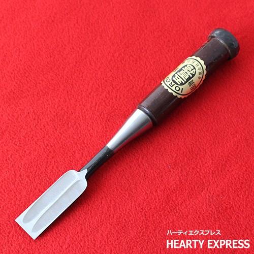 播州三木 五百蔵作 追入鑿 黒檀柄 二枚裏 七分(21mm) 手打ち桂