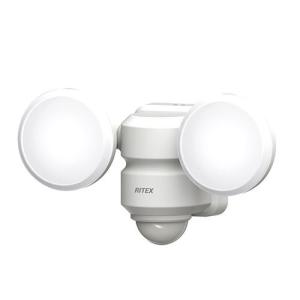 RITEX LED センサー ライト 屋外 8W×2灯式 コンセント式 防犯カメラ