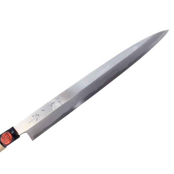 播州三木 田中一之刃物製作所 手打鍛造 秀之作 柳刃包丁 刃渡300mm 尺 青紙二号鋼 和包丁 刺...