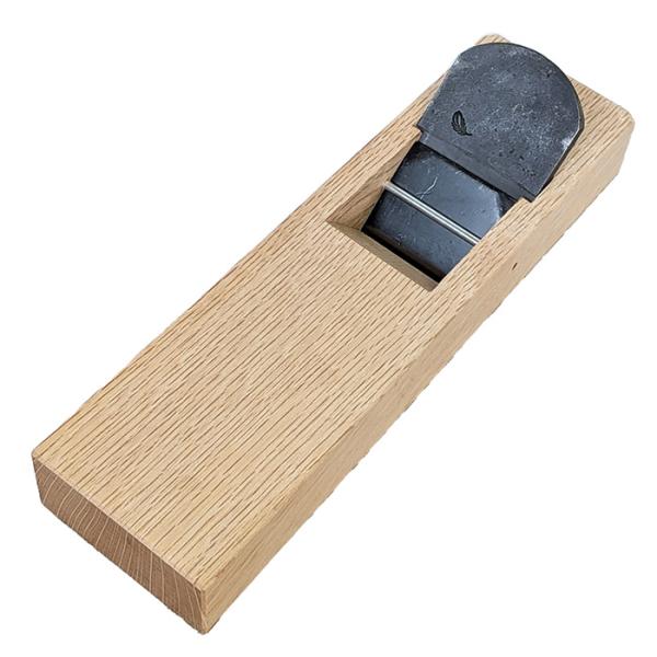 水鳥刃物 羽根印ヒナ平鉋 裏黒刃 48mm 白樫7寸5分台 大工道具 かんな カンナ 青紙1号