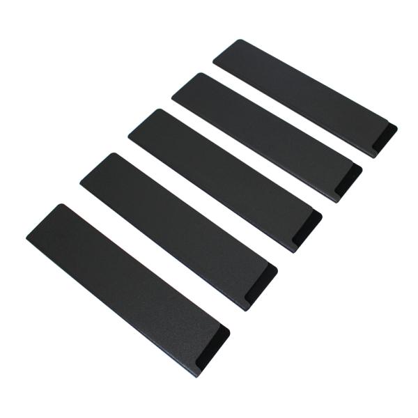 包丁用 ナイフスリーブ(中)×5個セット 黒 サイズ：長さ約220mm×幅約50mm