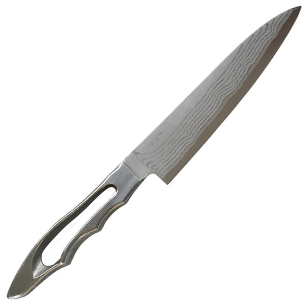 V金10号割込 ペティ 17層鋼ダマスカス鋼 ステンレス共 包丁 1.5mm厚