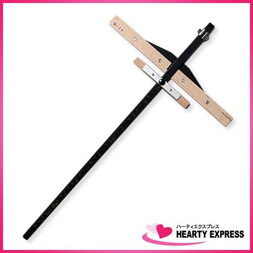 六兵衛 丸のこ定規 うす丸 目盛り350mm 補助羽根