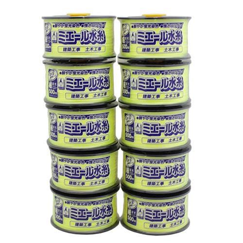 たくみ ミエール水糸 黄色 蛍光イエロー 細 500m 10個組 No.4310 建築工事・土木工事...