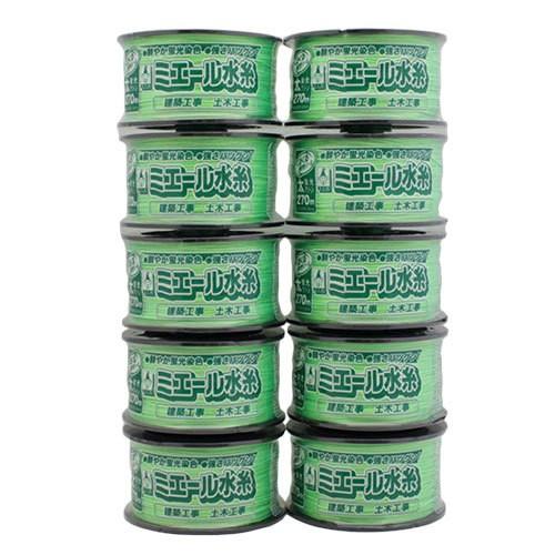 たくみ ミエール水糸 緑色 蛍光グリーン 太 270m 10個組 No.4317 建築工事・土木工事...